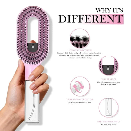 2-in-1 Mist Spray Detangling Brush