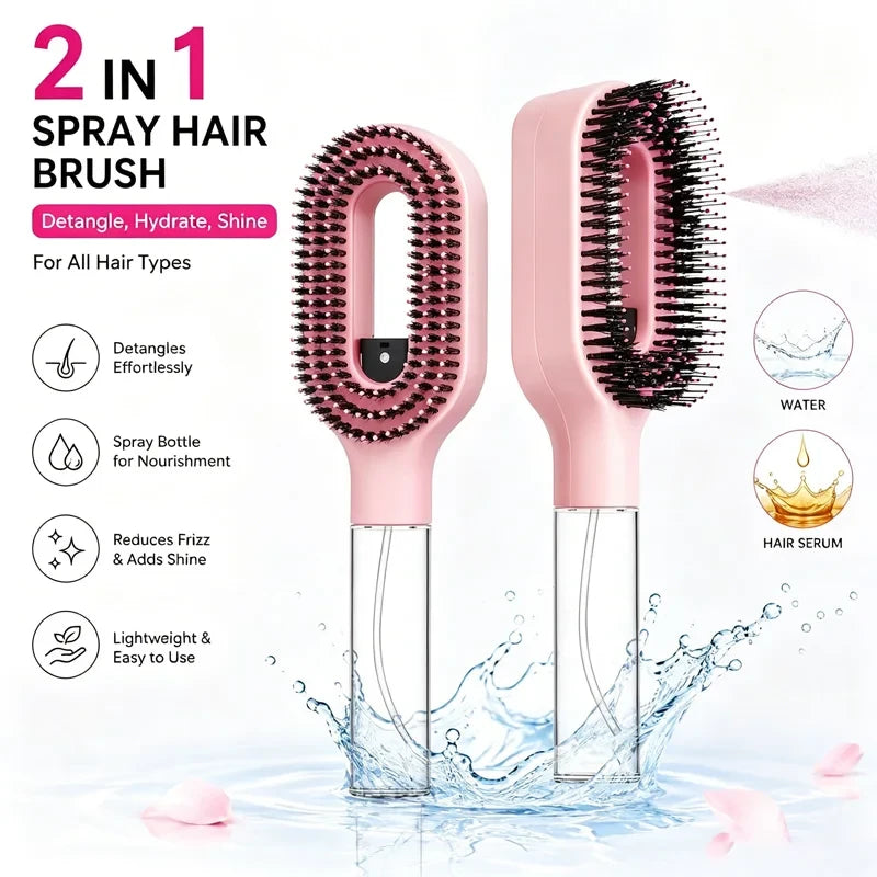 2-in-1 Mist Spray Detangling Brush