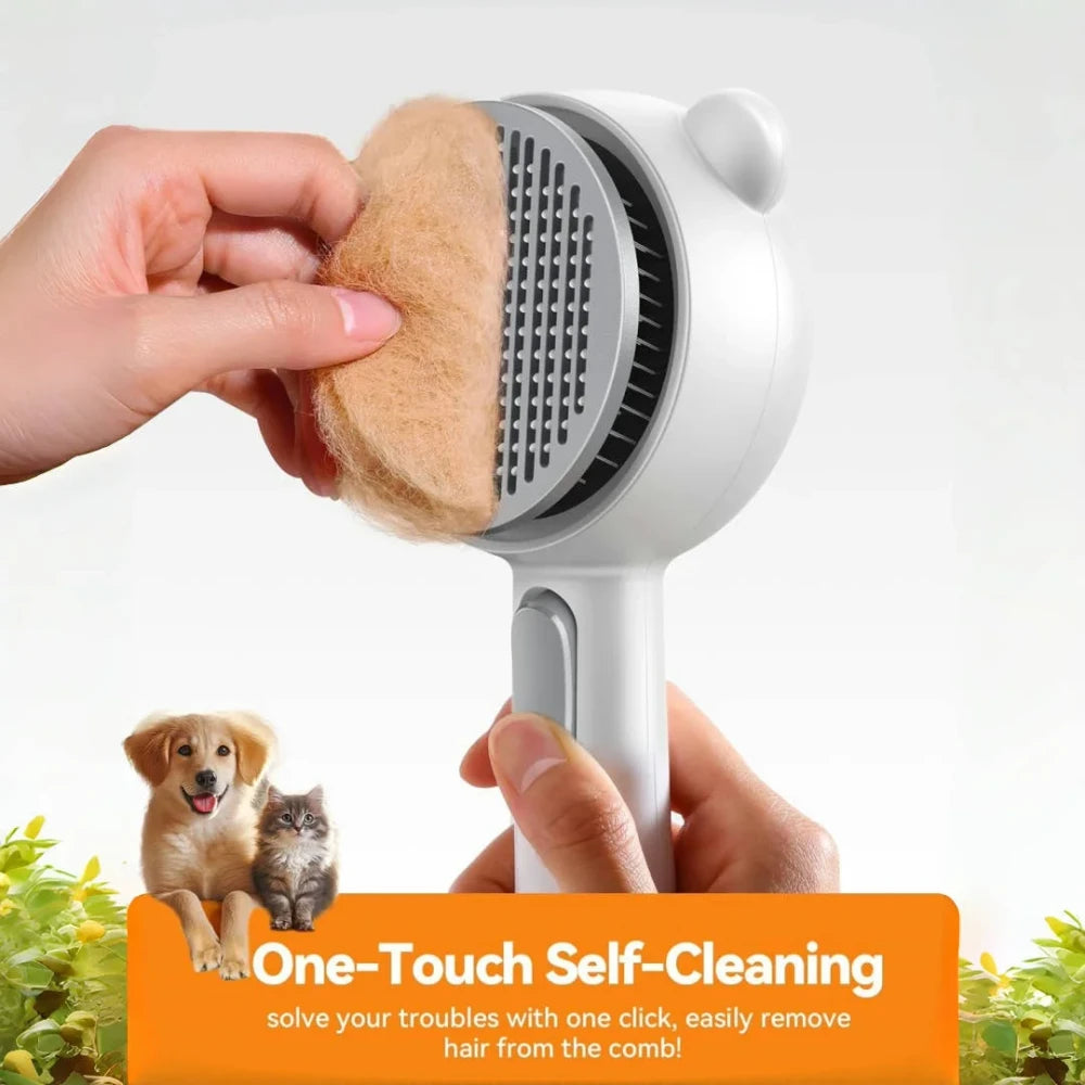 Steaming Cat Grooming Brush