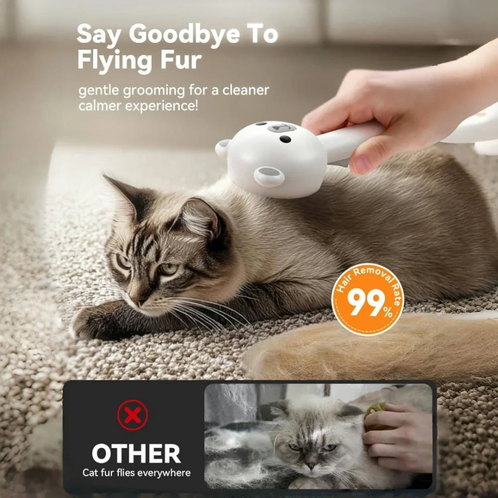 Steaming Cat Grooming Brush
