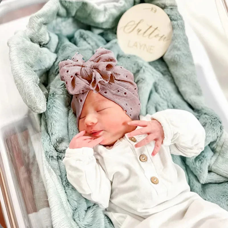 Breathable Mesh Baby Turban Set