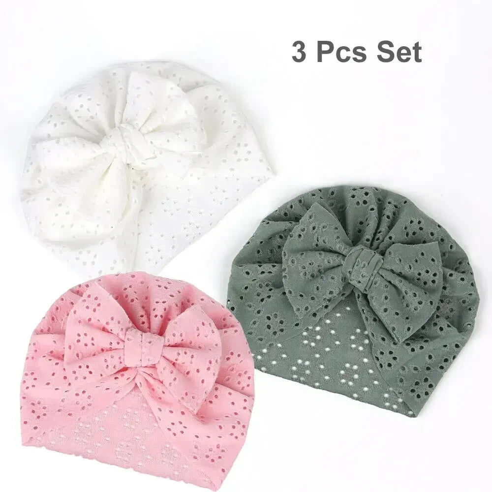 Breathable Mesh Baby Turban Set
