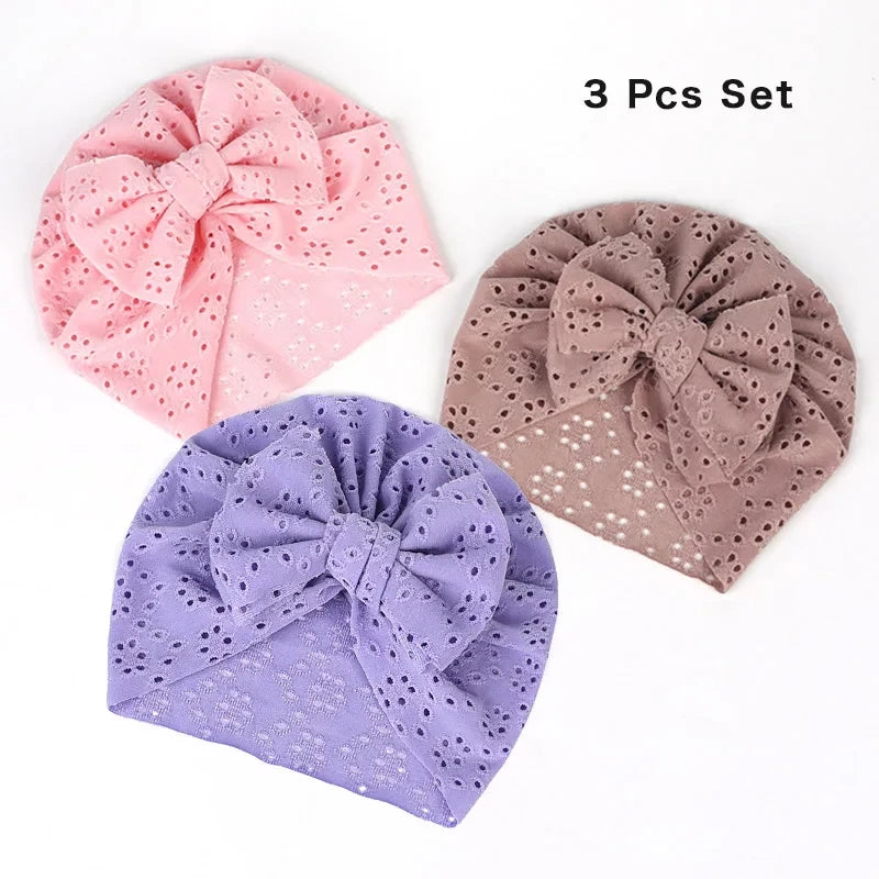Breathable Mesh Baby Turban Set