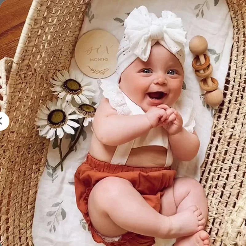 Breathable Mesh Baby Turban Set