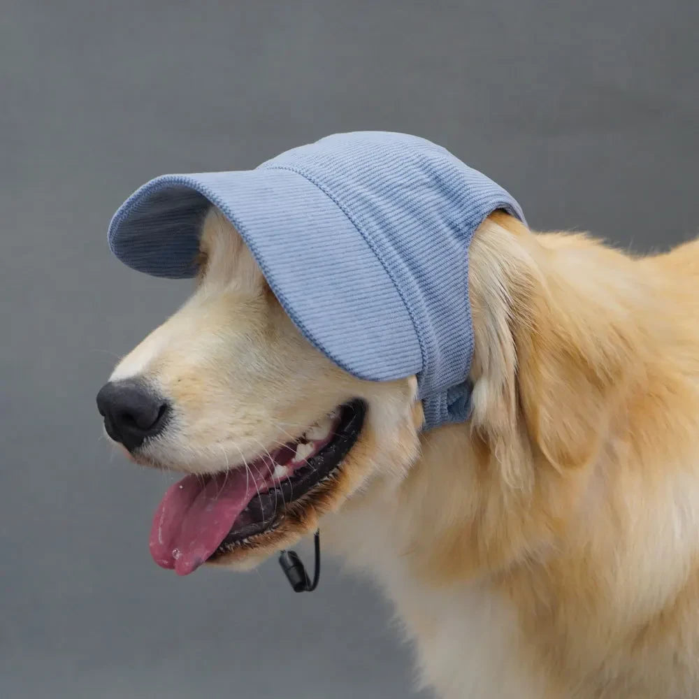 Adjustable Corduroy Dog Sun Hat