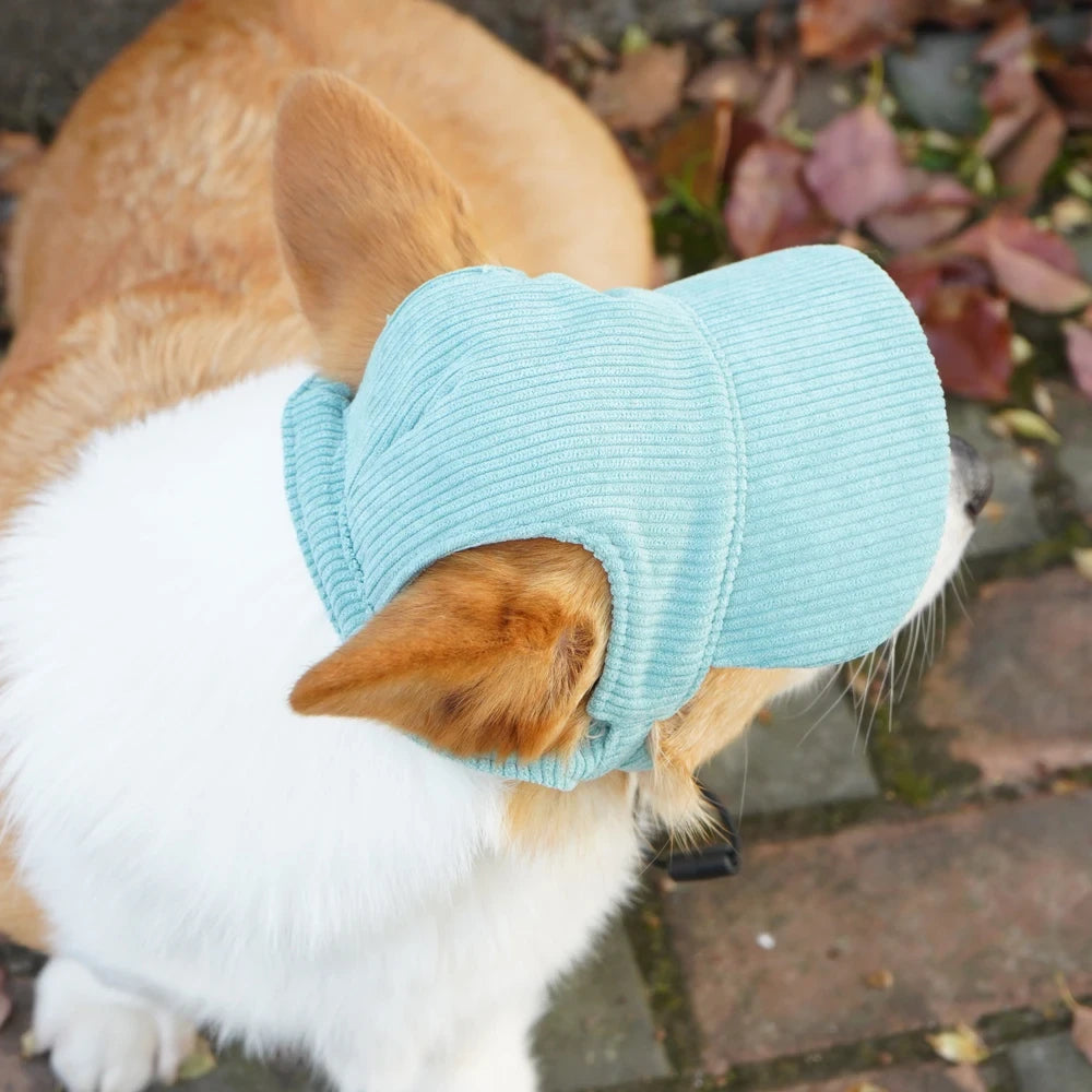 Adjustable Corduroy Dog Sun Hat