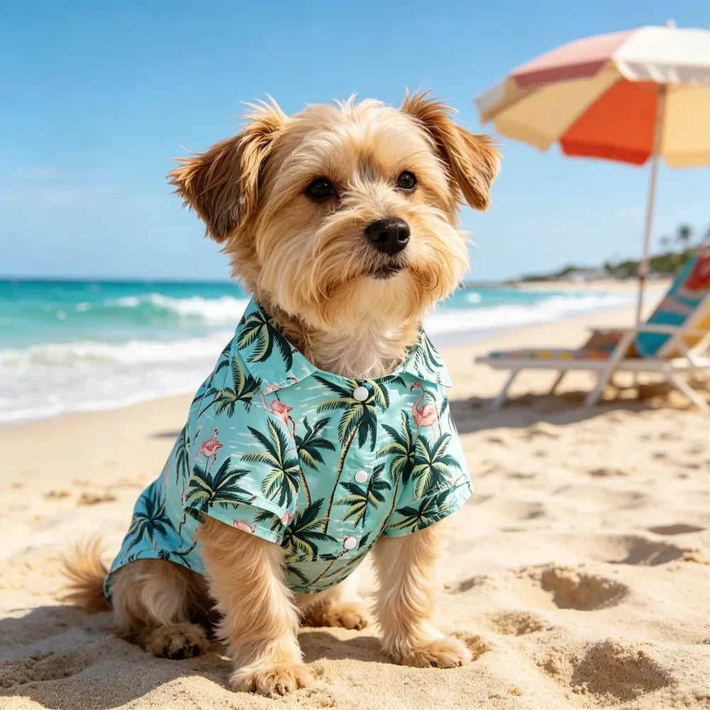 Hawaiian Print Dog Shirt
