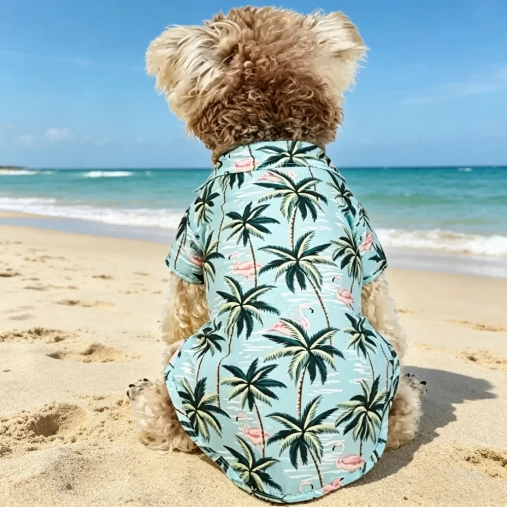 Hawaiian Print Dog Shirt