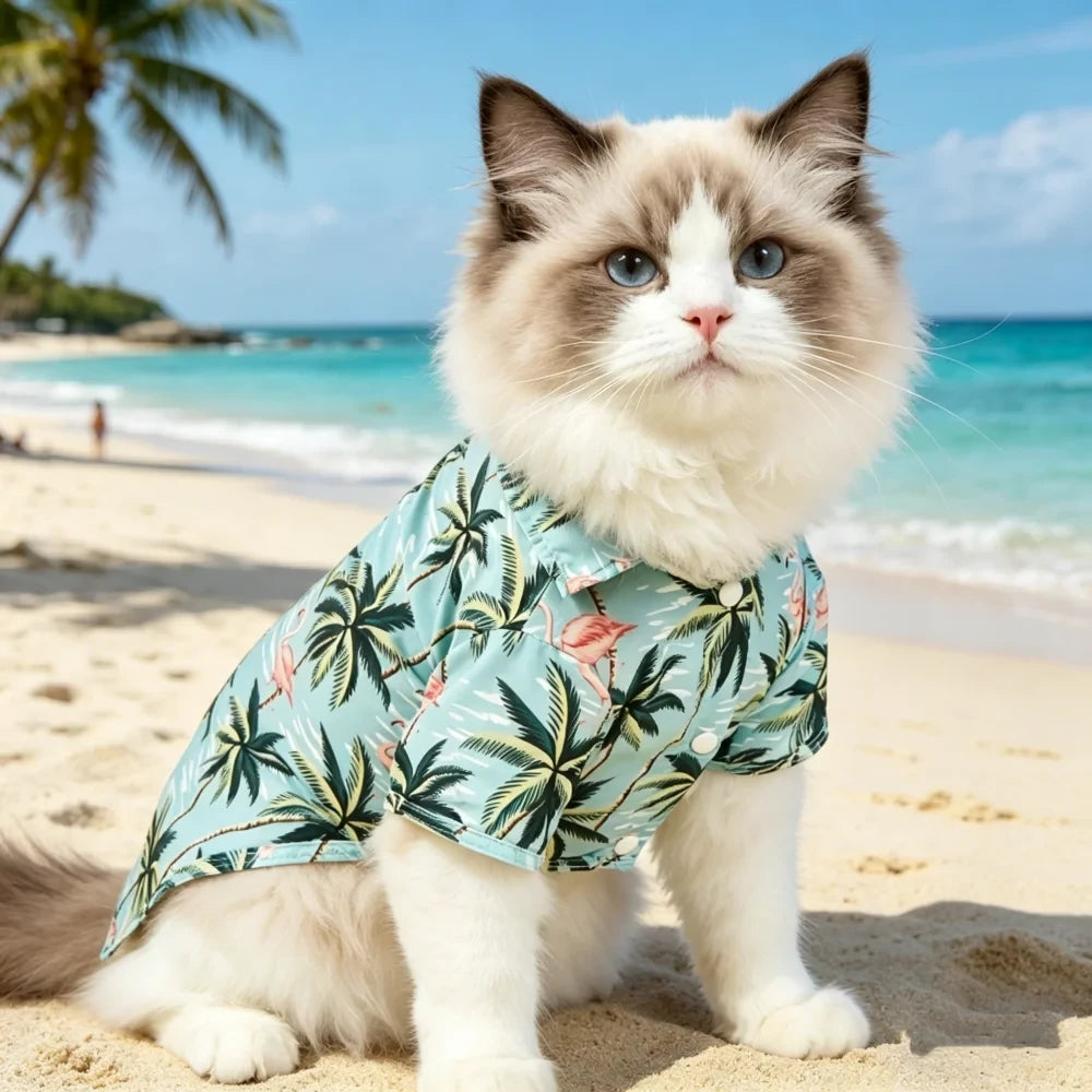 Hawaiian Print Dog Shirt